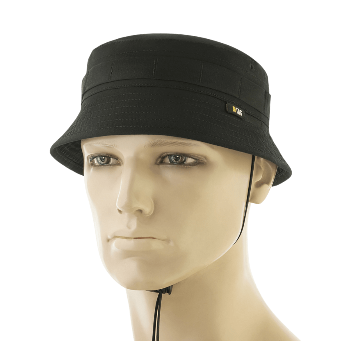 M-Tac Panamahat Gen. II Flex Rip-Stop i sort, fremstillet af slidstærkt rip-stop stof, perfekt til sommer og hverdagsbrug.