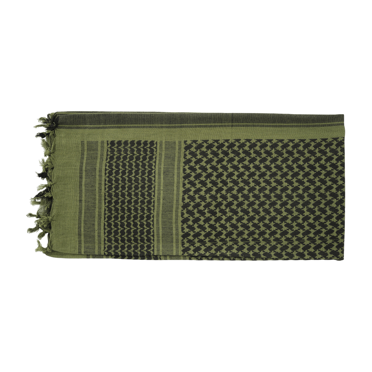 M-Tac Shemagh Tørklæde i klassisk arabisk design, bomuld 110x110 cm, beskytter mod sol og vind, ideel til taktisk brug og udendørsaktiviteter.