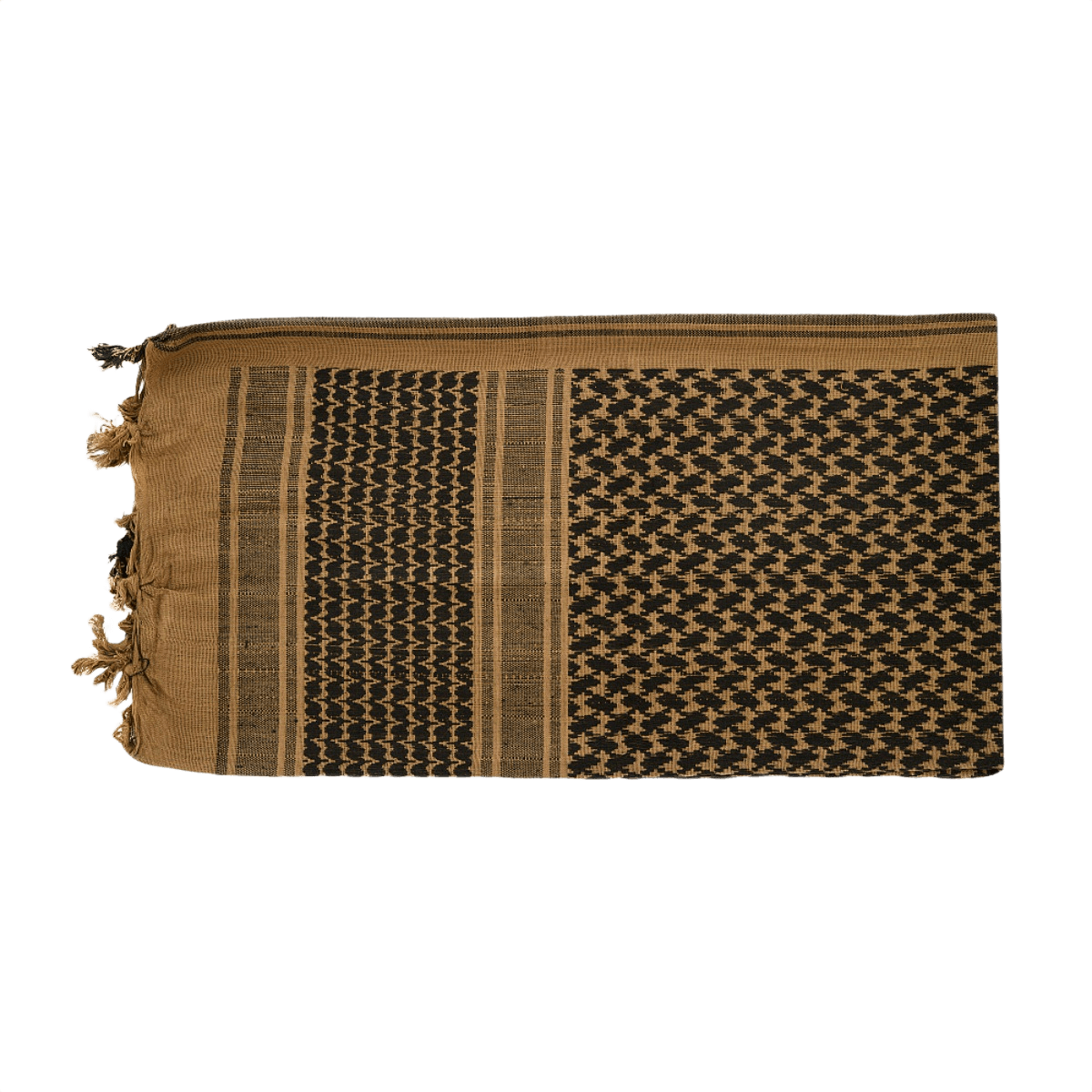 M-Tac Tæt Shemagh Tørklæde i 100% bomuld, traditionelt arabisk design, velegnet til taktisk brug, beskytter mod sol, sand og vind.