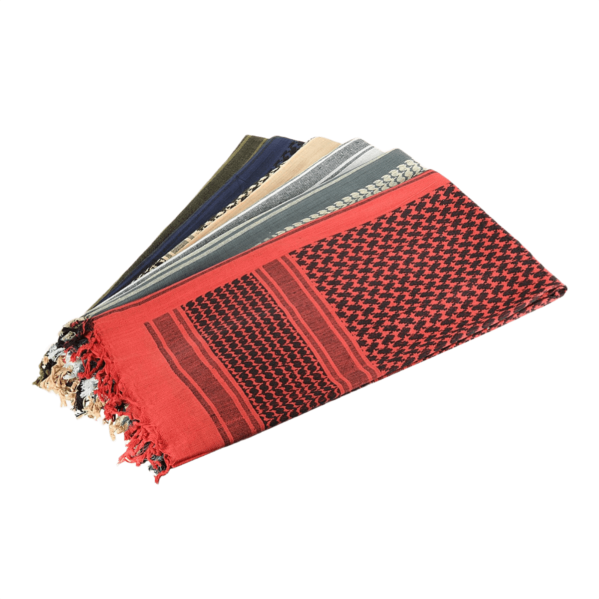 M-Tac Tæt Shemagh Tørklæde i forskellige farver, 100% bomuld, 110x110 cm, beskytter mod sol, sand og vind til taktisk brug.