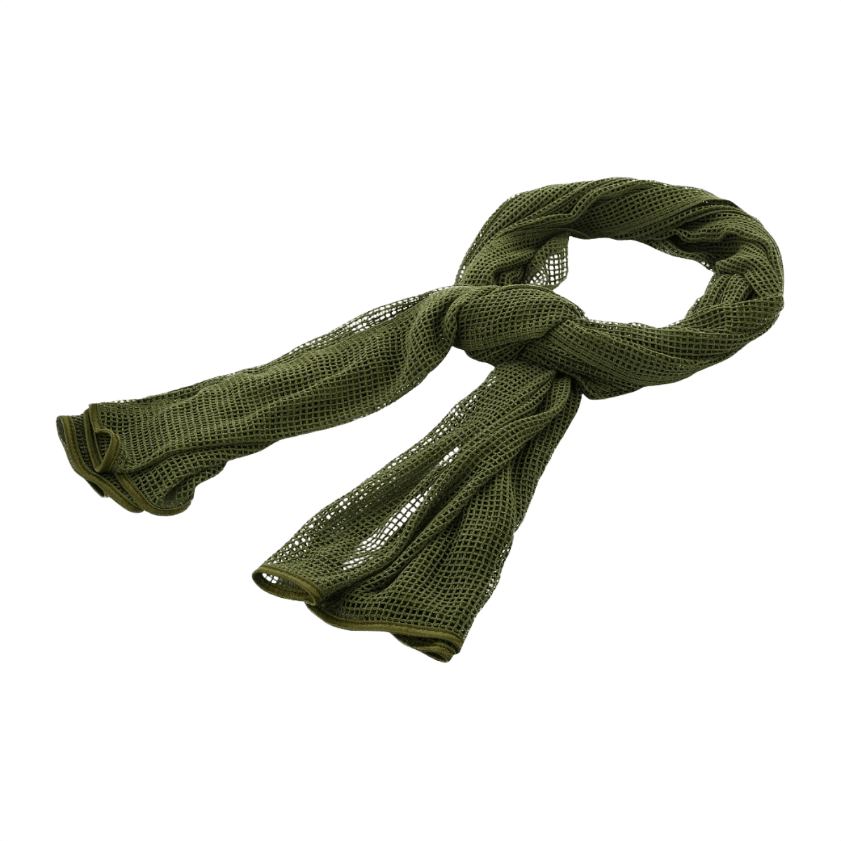 M‑Tac Mesh Tørklæde i grønt HB meshmateriale, ideelt som camouflage og alsidig tørklæde til ansigt og udstyr.