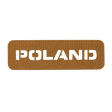 M‑Tac Patch Poland End-to-End 25x80 i holdbart Cordura 500D materiale med velcrofæstning og laserskåret design, 25x80 mm.