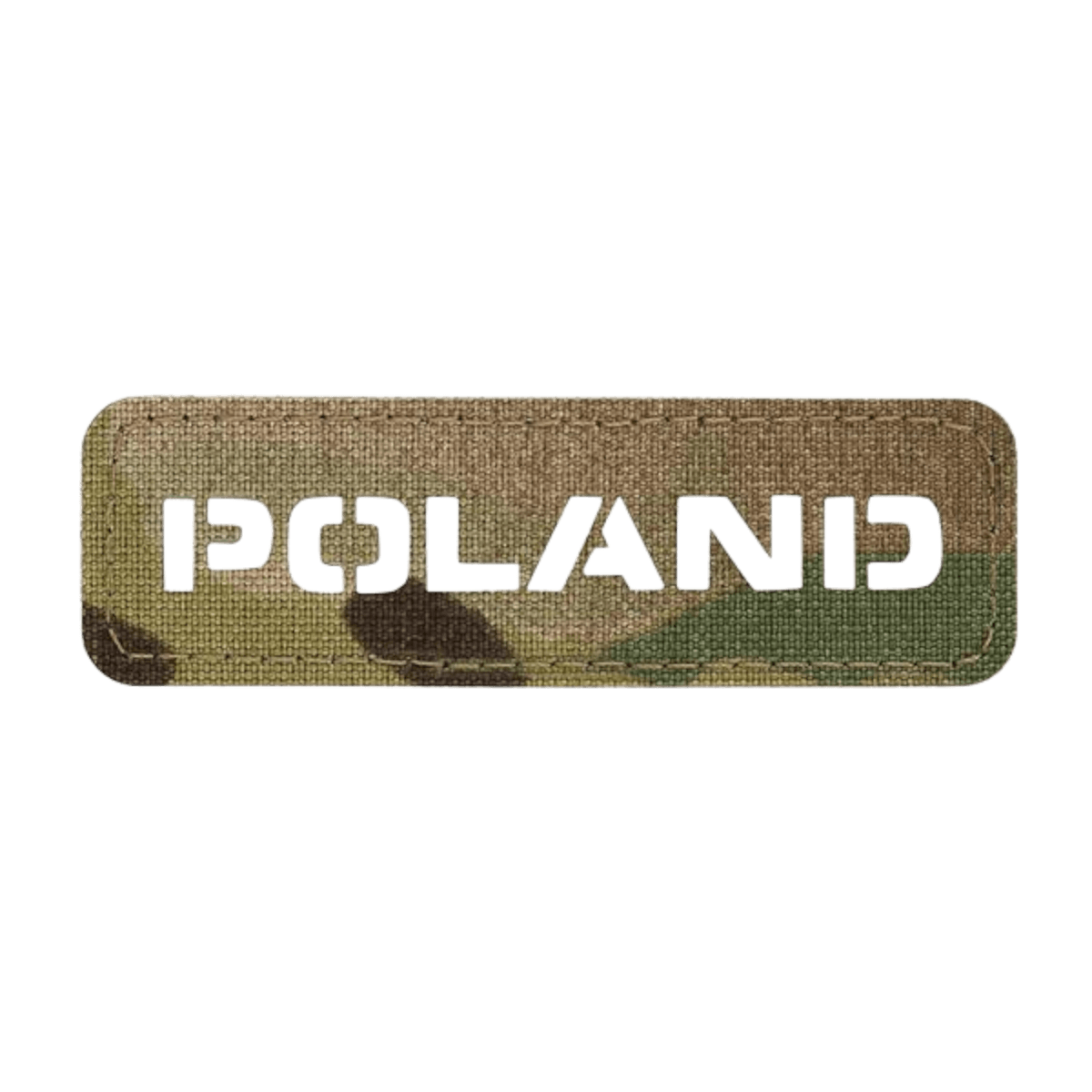 M‑Tac Patch Poland End-to-End 25x80, slank perforeret patch fremstillet i Cordura 500D med laserskåret inskription og velcro fastgørelse.