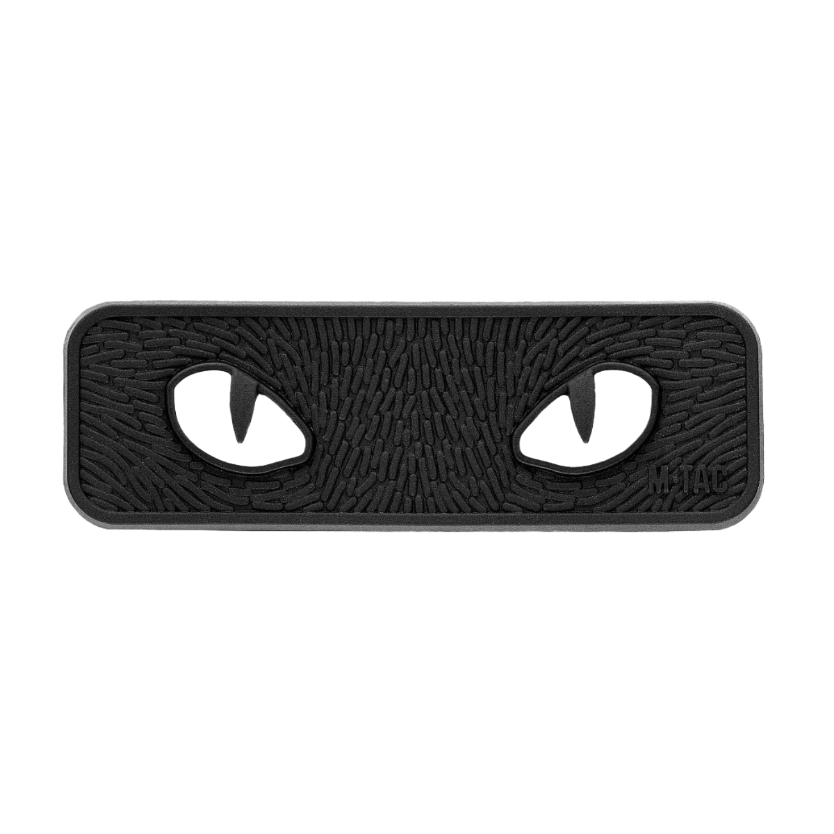 M-Tac Cat Eyes 3D PVC Patch med reflekterende design, Velcro fastgørelse, 80x25mm, ideel til militær og udendørs aktiviteter.