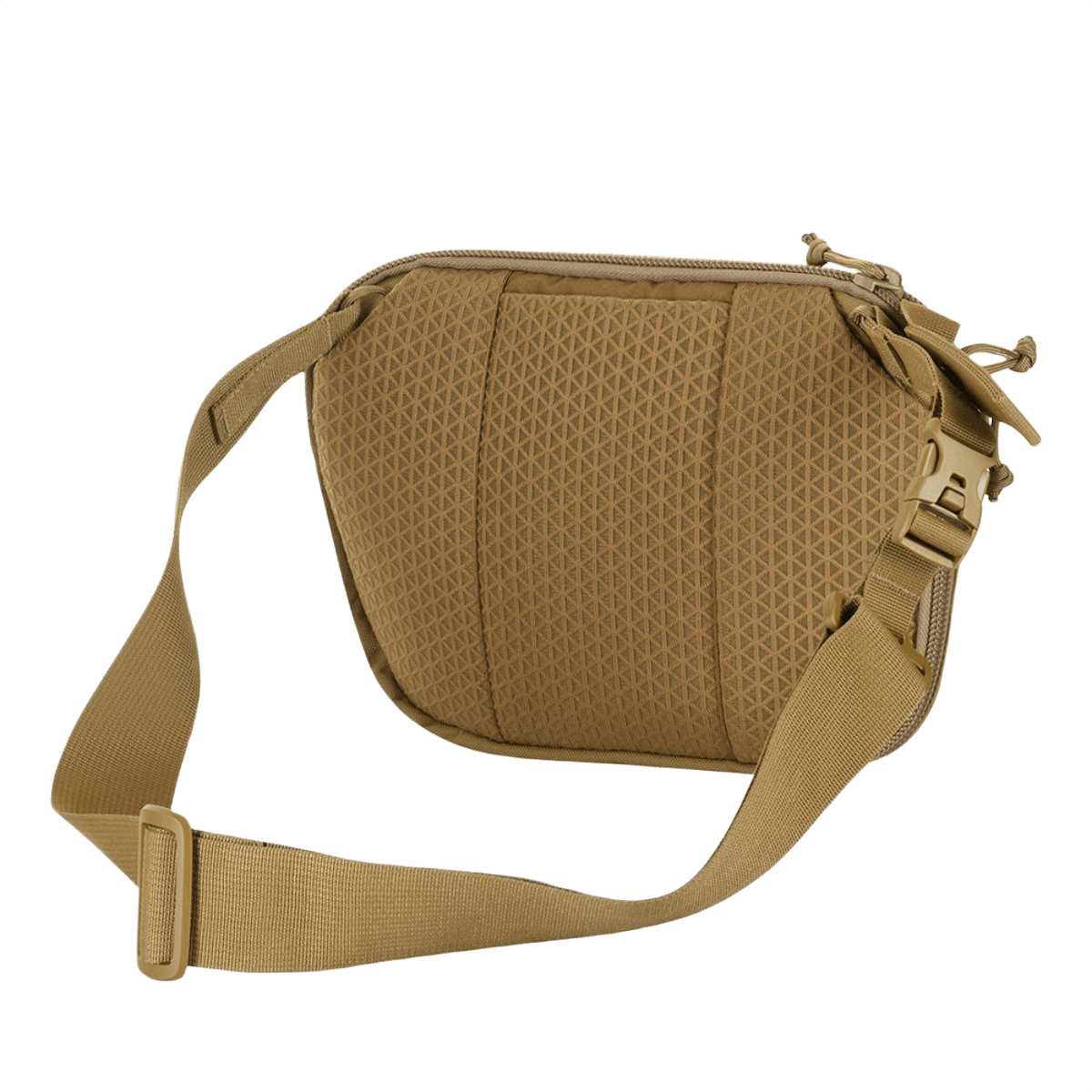 M-Tac Sphaera Hardsling Bag Large Elite med Velcro i slidstærkt Cordura materiale, justerbar skulderrem, set bagfra.