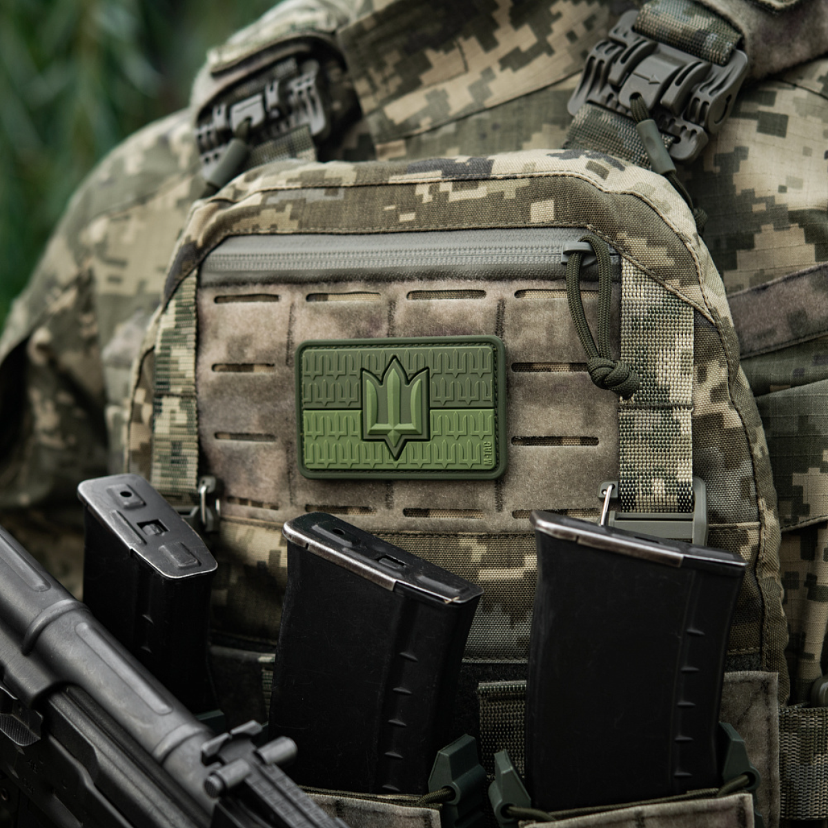 M-Tac patch Ukraine Flag with ZSU Trident PVC