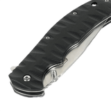 M-Tac Outdoor & Militær foldekniv - Type 8 med sort håndtag og krombelægning, EDC-udstyr, robust og alsidig taktisk knivdesign