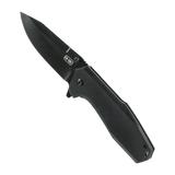 M-Tac Outdoor & Militær foldekniv - Type 5 med sort klinge og skridsikkert håndtag, ideel til EDC-udstyr og taktiske formål.