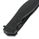 M-Tac Outdoor & Militær foldekniv - Type 6 med sort G10-komposithåndtag, sammenfoldet visning