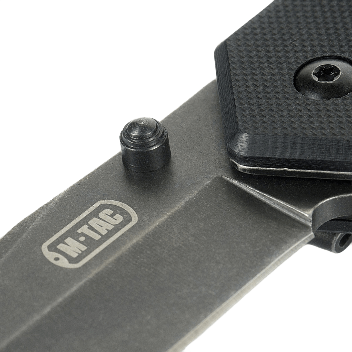 M-Tac Outdoor & Militær foldekniv - Type 8 med krom rustfrit stål klinge og Clip Point-form for høj gennembrydningsevne.