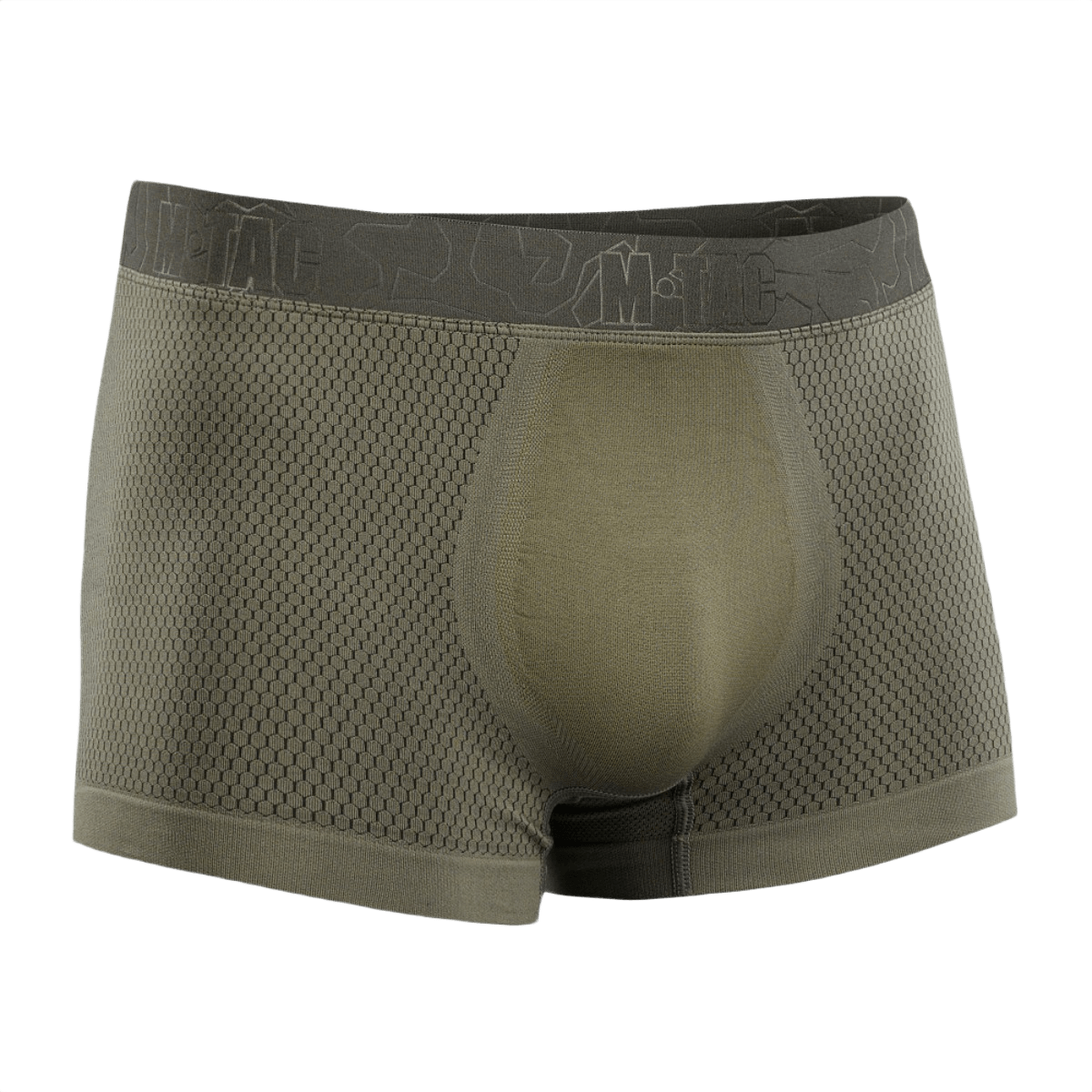 M-Tac Hexagon Sports Underbukser i olivengrøn farve med netmønster og elastisk taljebånd.