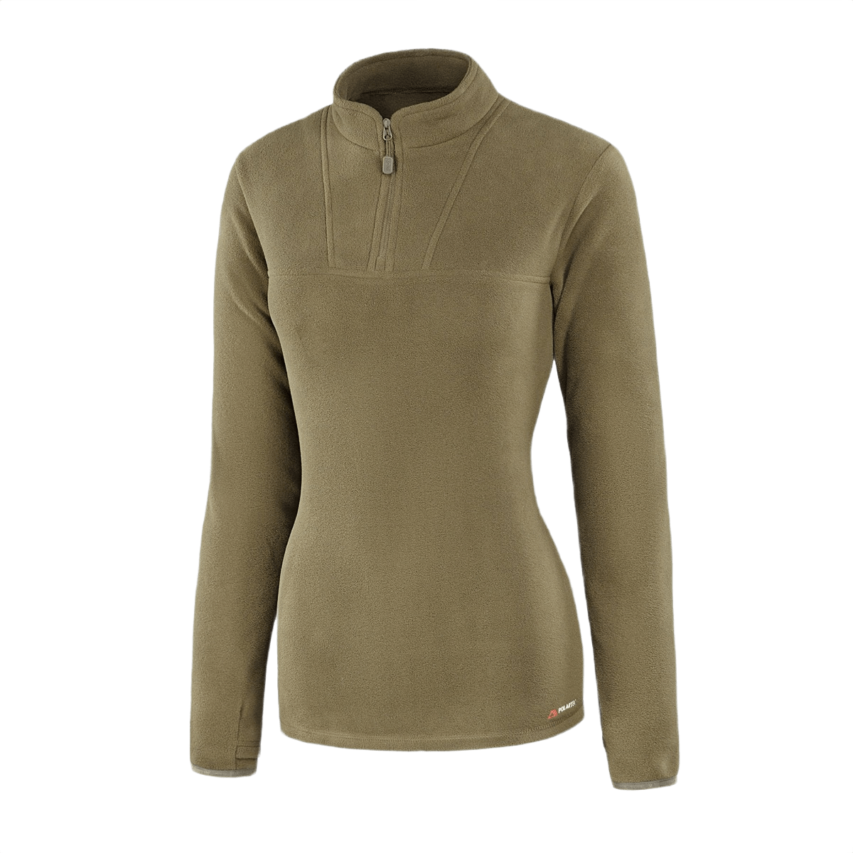 M-Tac Delta Polartec Pullover Dame i olivengrøn farve med lynlås og langærmet design.