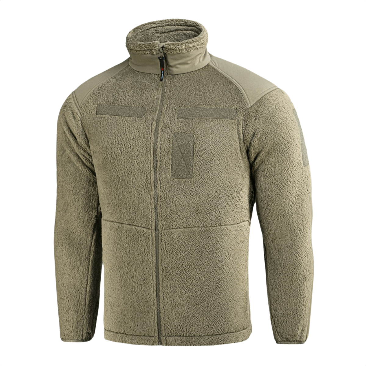 M-Tac Battle Fleece Polartec Jakke i olivenfarve med anatomisk pasform og beskyttende detaljer, ideel til militær og politi.
