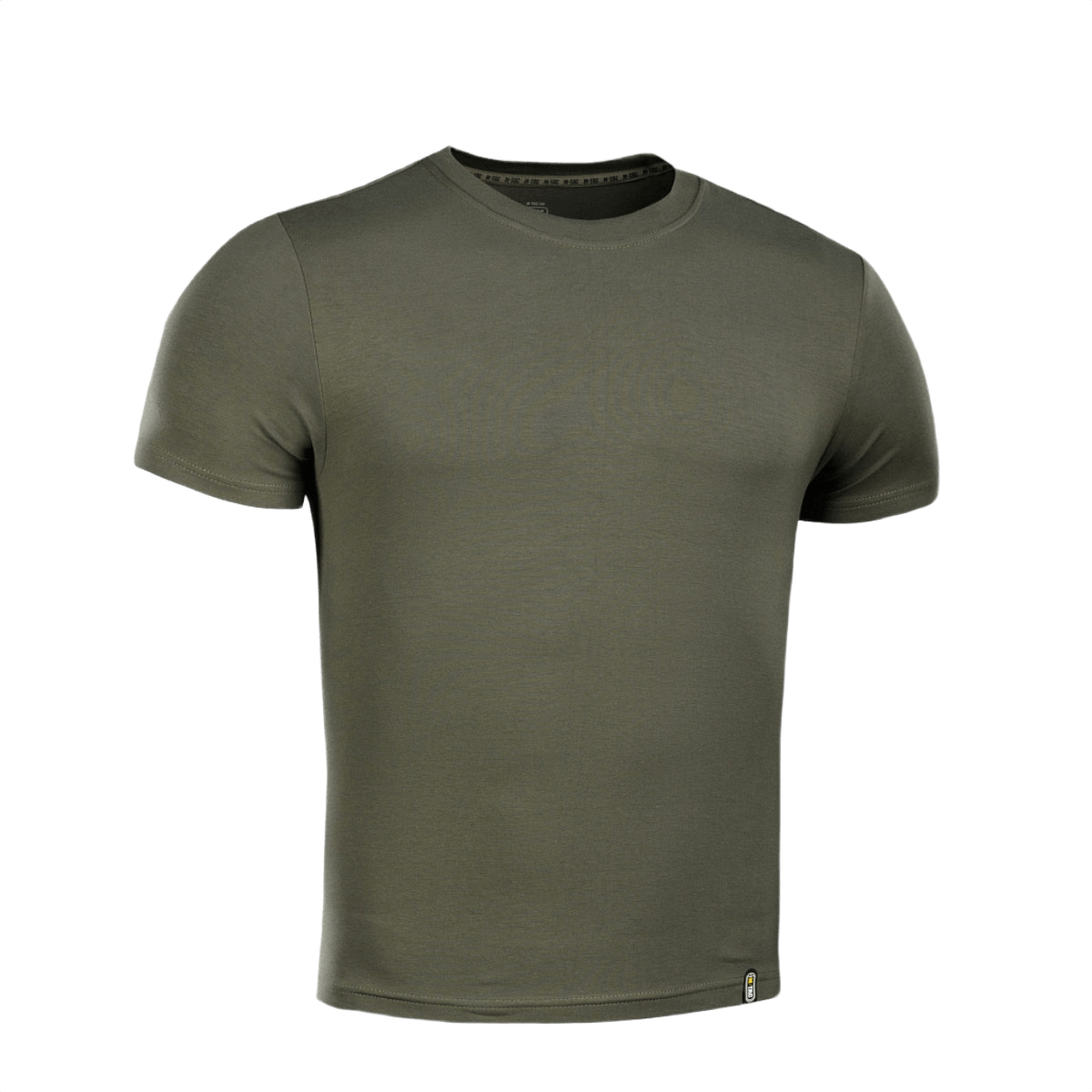 M-Tac T-shirt 93/7 i olivengrøn med korte ærmer, 93% bomuld og 7% elastan, ideel til daglig og aktiv brug, holdbar og komfortabel