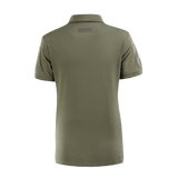 M-Tac Tactical Polo-Shirt 65/35 Lady i olivenfarve, bagfra med velcro på ærmerne. Komfortabel og slidstærk bomulds-polyester blanding.