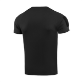 M-Tac T-Shirt Raglan Sweat-Wicking Tactical Summer, sort, svedtransporterende, perfekt til udendørs aktiviteter i varmt vejr.