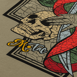 M-Tac T-Shirt Motanka med kranietryk, ulvetand og kosak-symbolik i moderne design.