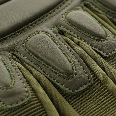 Detaljer af M-Tac Handsker Assault Tactical Mk.2 med støddæmpende inserts og justerbar velcro for komfort.