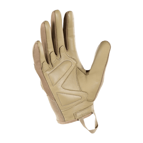 M-Tac Handsker Assault Tactical Mk.2 i ægte læder med velcro lukning og støddæmpende indsats for bedre greb og beskyttelse.