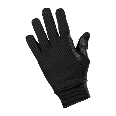 M-Tac Handsker Assault Tactical Mk.8 i sort, syntetisk og læder design til taktisk brug med elastiske manchetter for fleksibilitet.