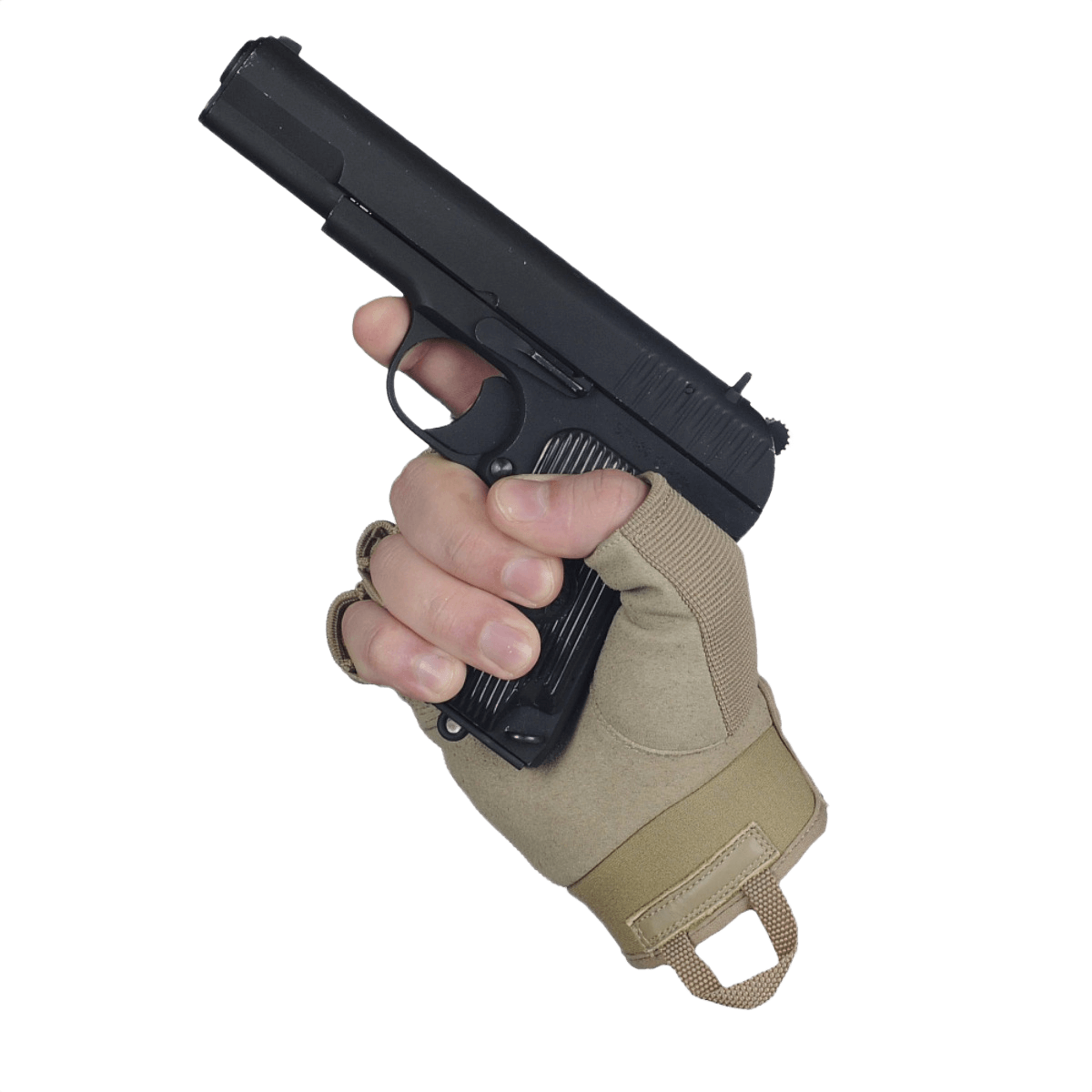 M-Tac Fingerløse Handsker Assault Tactical Mk.3 med pistolgreb, specialsyntetisk materiale, forstærket håndflade, og velcro manchet