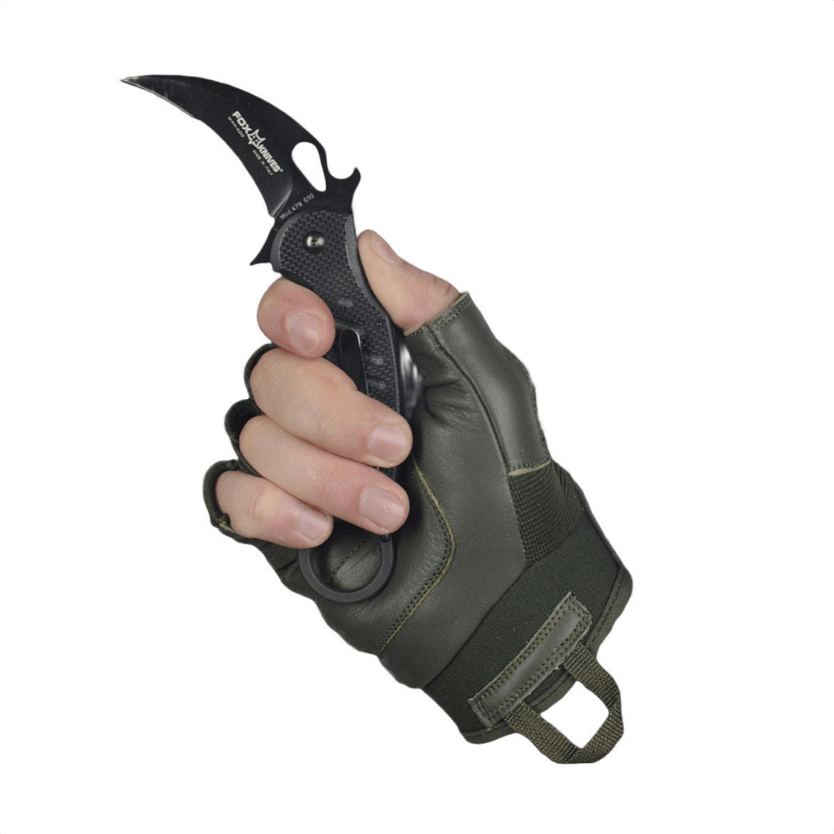 M-Tac Fingerløse Handsker Assault Tactical Mk.4 med læderforstærkning til våbenhåndtering