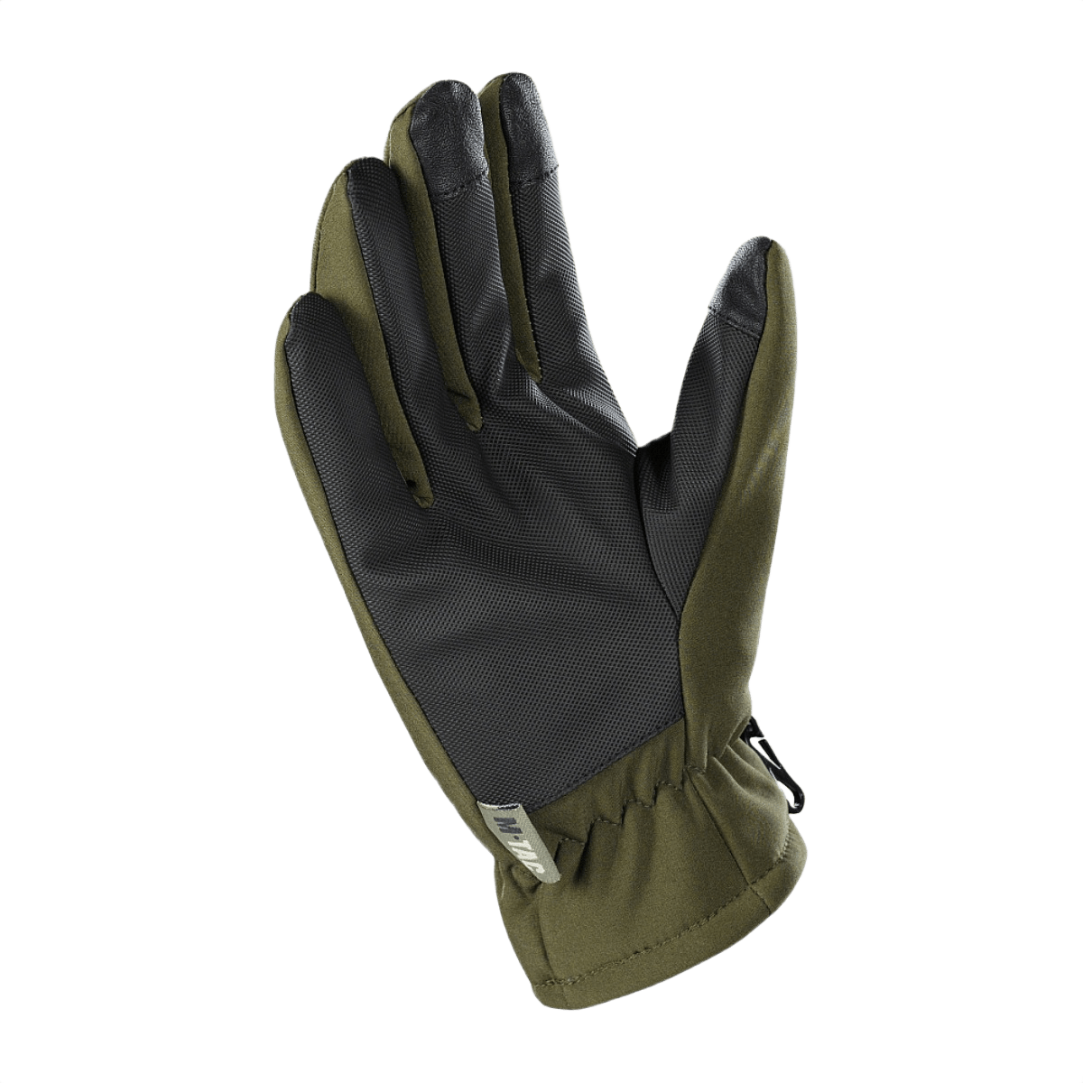 M-Tac Handsker Soft Shell Thinsulate til udendørs aktiviteter med læderforstærket greb og touchscreen-funktioner.