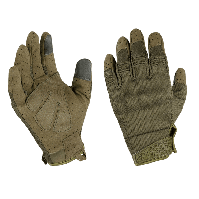 M-Tac Handsker A30 til skydning og træning, anatomisk design med touchscreen-indsatser, lavet af mikrofiber og åndbart mesh.