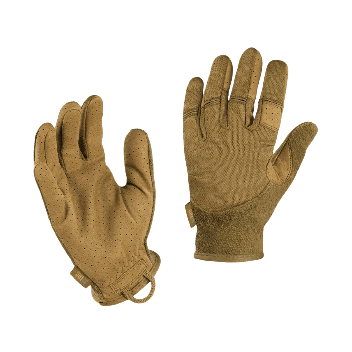M-Tac Summer Vent Handsker i åndbart polyester og kunstlæder, designet til komfort med elastisk manchet og fastgørelsesløkke.