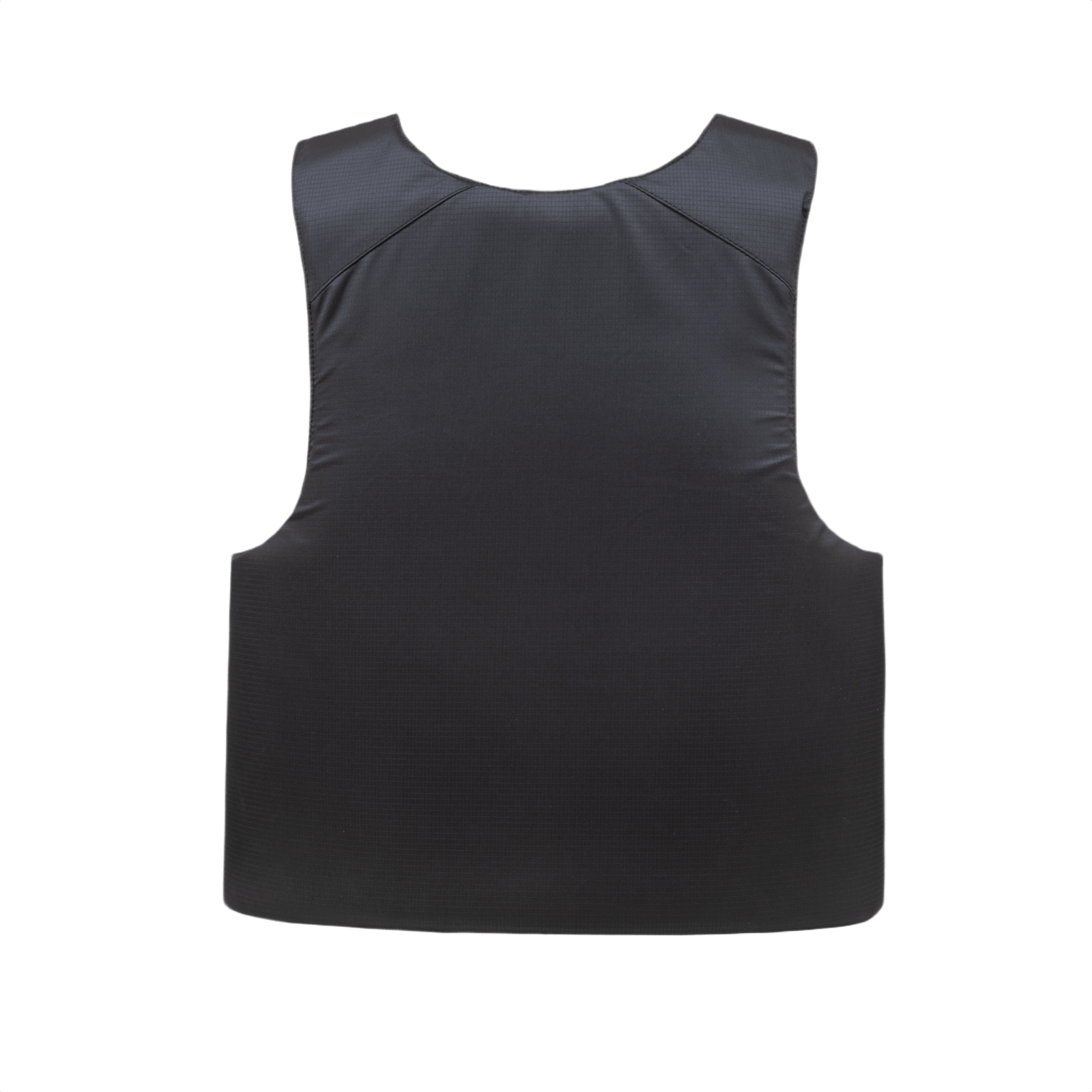 Anorak Rhodium® Concealable IV Stik & Skudsikker Vest set bagfra, designet til diskret hverdagsbrug og maksimal beskyttelse.