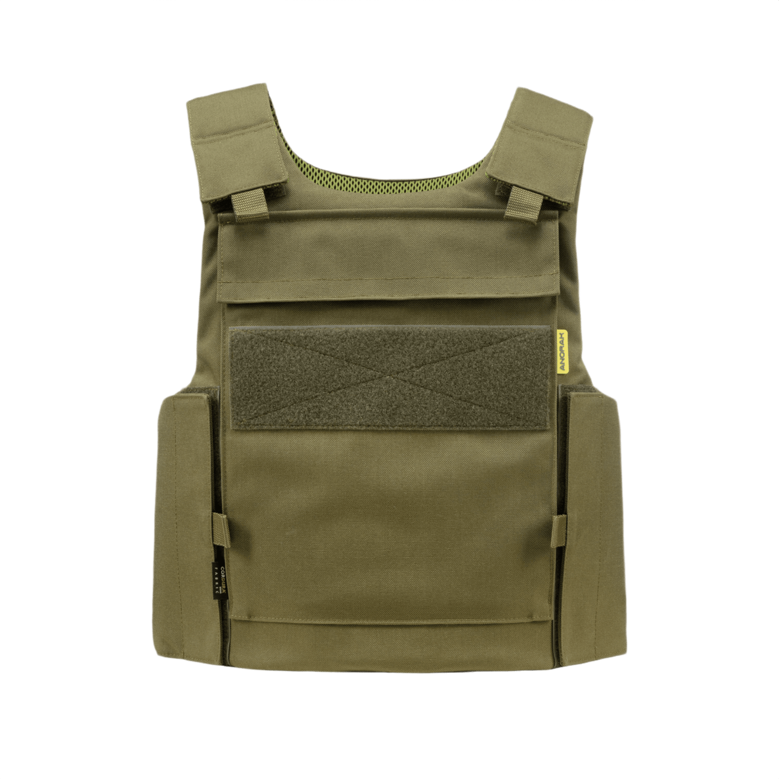 Anorak Rhodium® Duty IV Stik & Skudsikker Vest i olivengrøn, maksimal level IIIA-beskyttelse, kniv- og stikmodstandsdygtig.