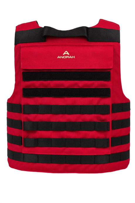Anorak Chromium® Instructor I Skudsikker Vest - rød soft body armor med maksimal IIIA-beskyttelse og Coolmax® foring.