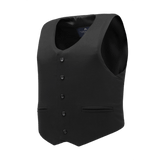 Anorak Rhodium® VIP I Stik & Skudsikker Vest i sort designet til lav synlighed og omfattende kropsbeskyttelse, set fra siden.