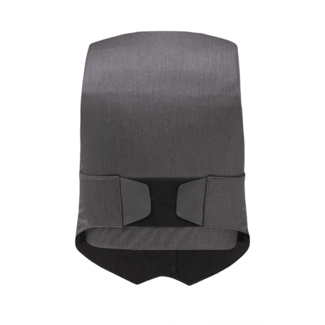 Anorak Rhodium® VIP I Stik & Skudsikker Vest i grå, designet til at give kropsdækning med hook & loop lukninger, set forfra