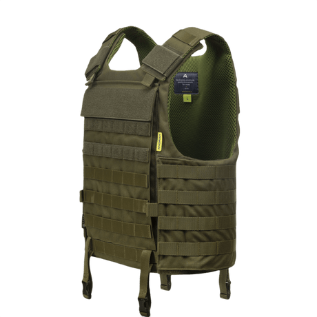 Anorak Titanium® Tactical III Stik og Skudsikker Vest med Level IIIA beskyttelse i grøn farve til sikkerhed og holdbarhed