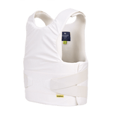 Anorak Topaz® Concealable III Stiksikker Vest i hvid, designet til maksimal kniv- og spidsbeskyttelse under tøj.