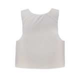 Anorak Concealable IV Cover i hvidt, ultra-tyndt rip-stop stof, designet til diskret dækning og komfort ved lang tids brug.