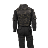 Anorak Titanium® Tactical II - full set MultiCam® softbody-vest med Level IIIA-beskyttelse, bagfra set i sort camouflage design.
