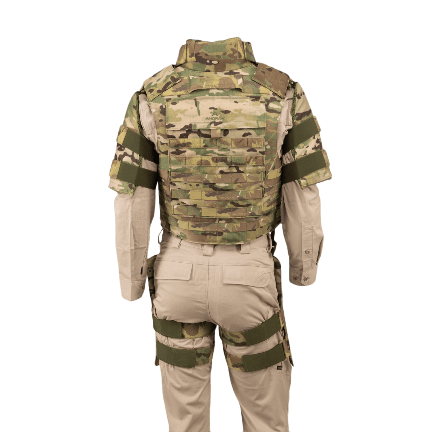 Anorak Titanium® Tactical II - full set MultiCam® softbody-vest med maksimal Level IIIA-beskyttelse og omfattende kropsdækning