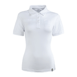 M-Tac Tactical Polo-Shirt 65/35 Lady i hvid, kvindelig pasform, bomulds-polyester blanding, med velcro og praktisk loop til mærker