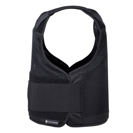 Elite Armor RX2 skudsikker vest - set fra siden med fokus på velcro lukningen