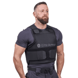 EA RX2 løst cover Sort i galleri position 1 med sort netmateriale til udskiftning på NIJ-certificeret beskyttelsesvest til professionel kropsbeskyttelse.