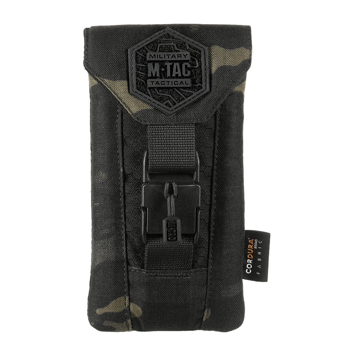 M-Tac Smartphone Taske Elite Medium Hex Black i CORDURA HEX 1000D, stilfuld og slidstærk taske til smartphones op til 5,8 tommer.