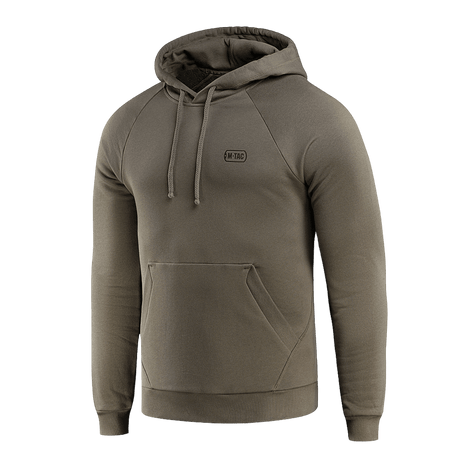 M-Tac Hættetrøje Cotton Raglan i olivengrøn, 100% bomuld, med raglanærmer og afslappet pasform, perfekt til hverdagsbrug.