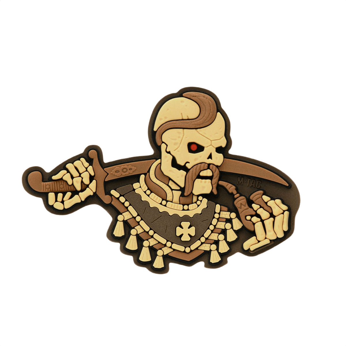 M-Tac Patch You Only Die Once 3D PVC morale patch til taktik og samlere, monterbar med velcro, ideel til militært brug, 3D design i gummi.