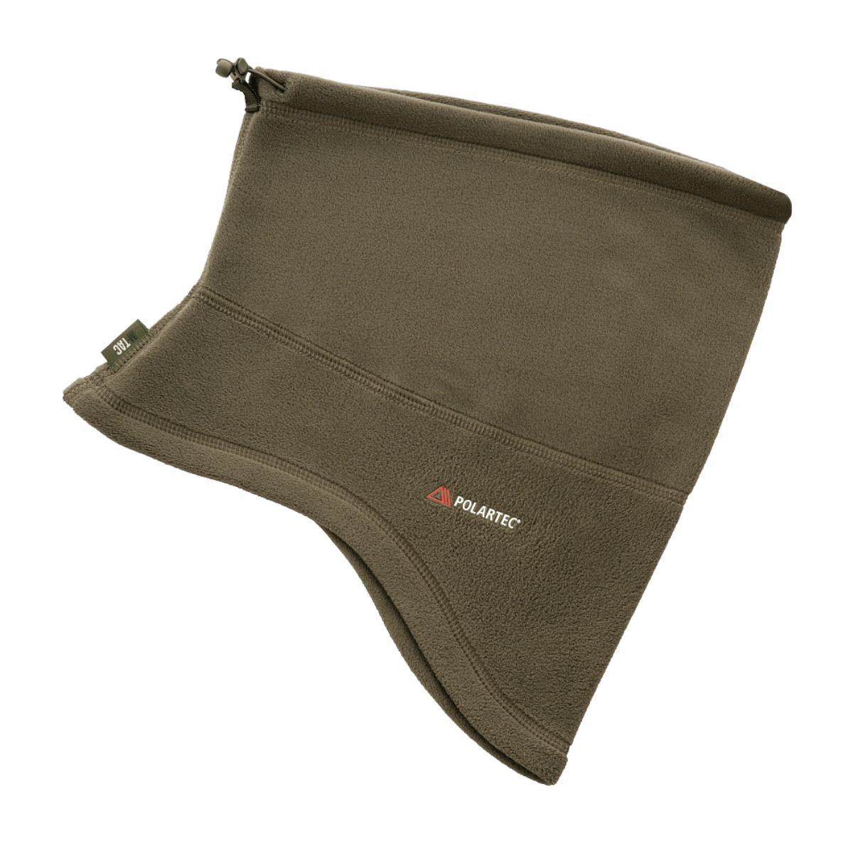 M-Tac Anatomisk Tube Scarf med Snor Polartec i oliven med snor, ideel til beskyttelse mod elementerne, lavet af Polartec Micro Series.