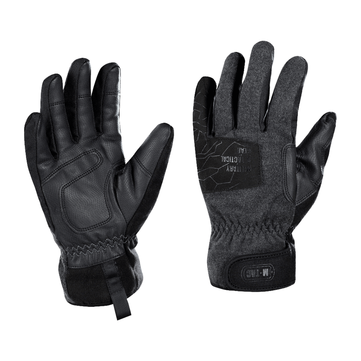 M-Tac Vinterhandsker Extreme Tactical med gummibelagte håndflader og justerbare manchetter til vinterbeskyttelse og stærkt greb.