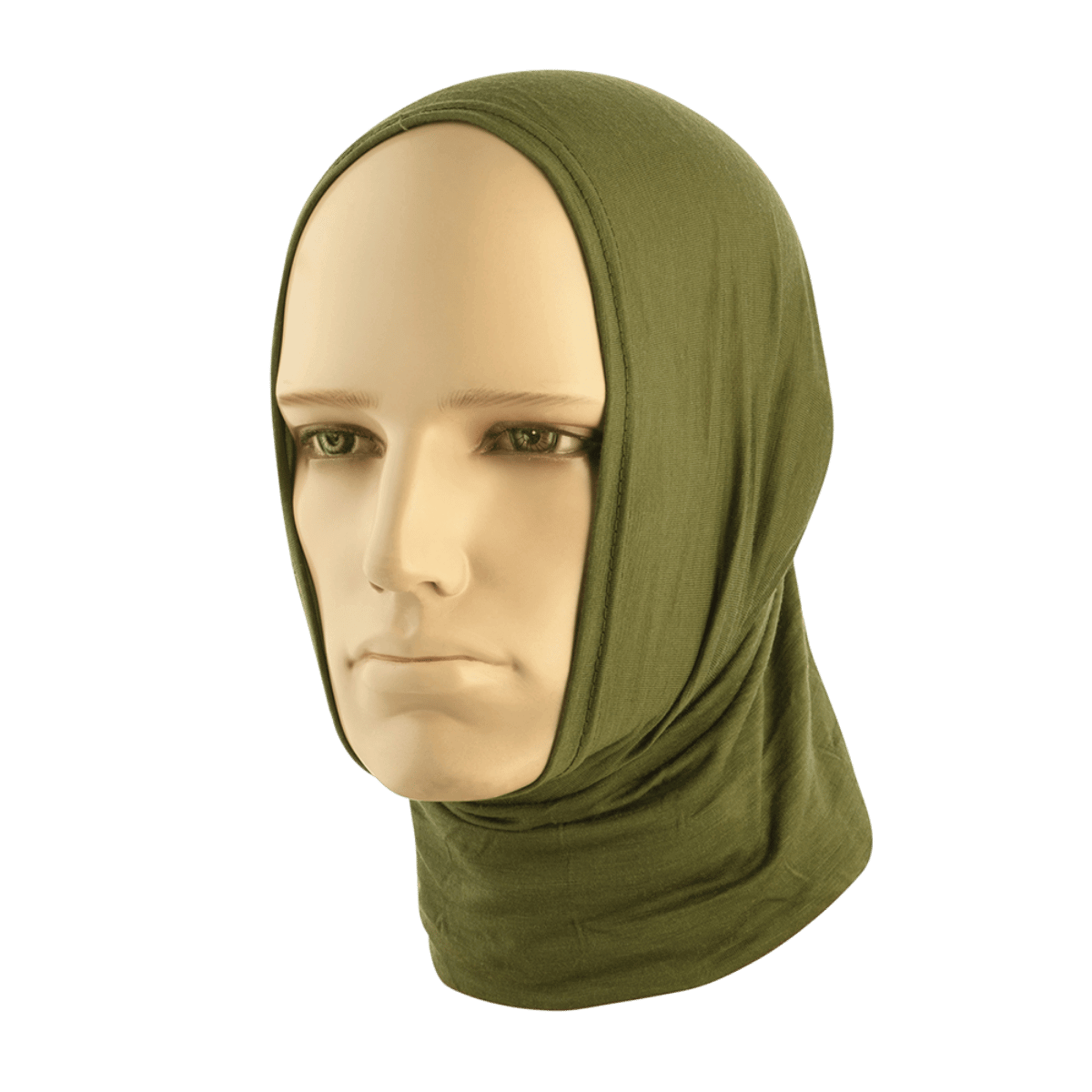 M-Tac Tubehalstørklæde i Merinould multifunktionel hætte, balaklava eller hue på mannequin, lavet af 100% australsk merinould.