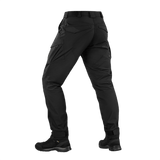 "M-Tac Aggressor Special Edition Bukser i sort bagfra, designet til komfort og holdbarhed med elastisk talje og taktiske lommer."