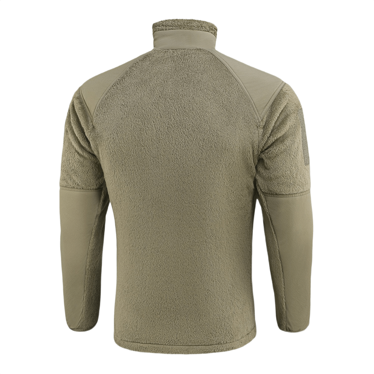 M-Tac Battle Fleece Polartec Jakke set bagfra med anatomisk pasform og slidbeskyttelse, ideel til militær og politi brug.